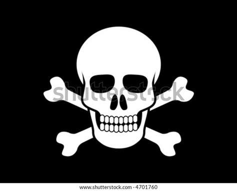 Skull Crossbones On Black Background Stock Vector Royalty Free 4701760