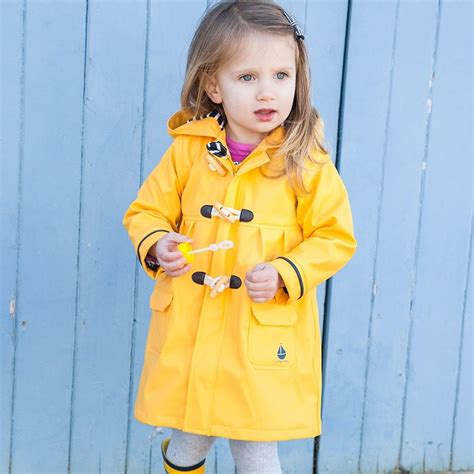 Girls Yellow Pretty Waterproof Rain Coat Raincoat Coat Junior Fashion