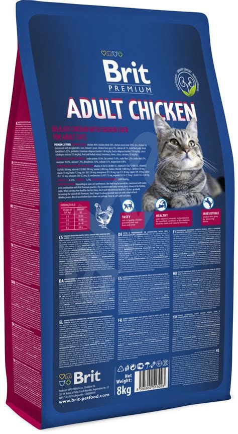 Brit Premium Cat Adult Chicken 8 Kg Granule Pro Kočky Alzacz
