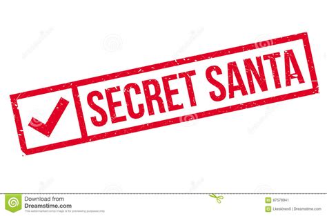 Secret Santa Rubber Stamp Stock Vector Illustration Of Undisclosed