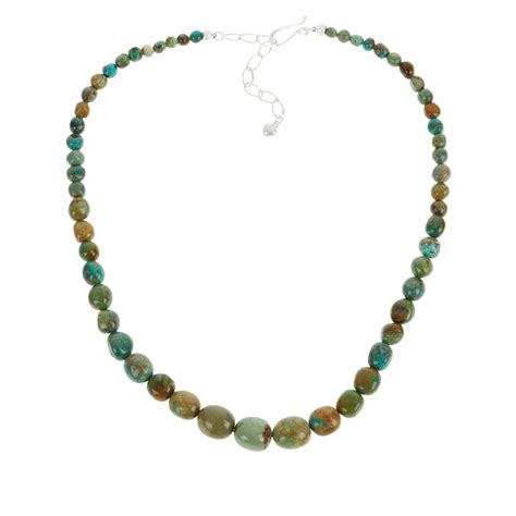 Jay King Sterling Silver Multi Color Turquoise Nugget Necklace