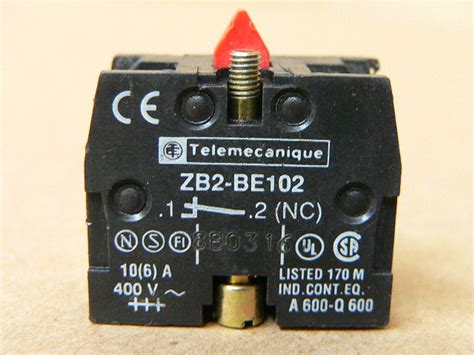 Telemecanique Used Zb2 Be102 Contact Block Harmony 22mm Push Button