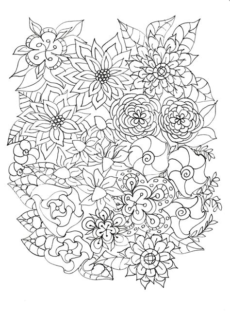 Flower Coloring Pages For Adults Aerografiaonline