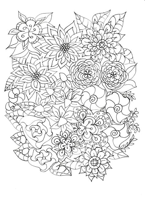 Flower Coloring Books | AdultcoloringbookZ