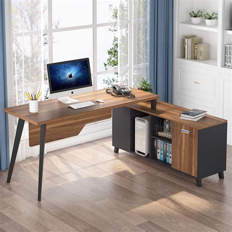 Buy Tribesigns Modern L Shaped Corner Computer Desk Large Executive