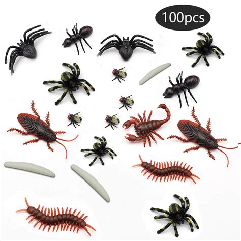 Buy Ygsat 100pcs Plastic Realistic Bugs Insects Fake Cockroaches