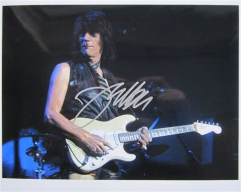 Jeff Beck Hand Signed Photo Coa Lincoln Music Signings