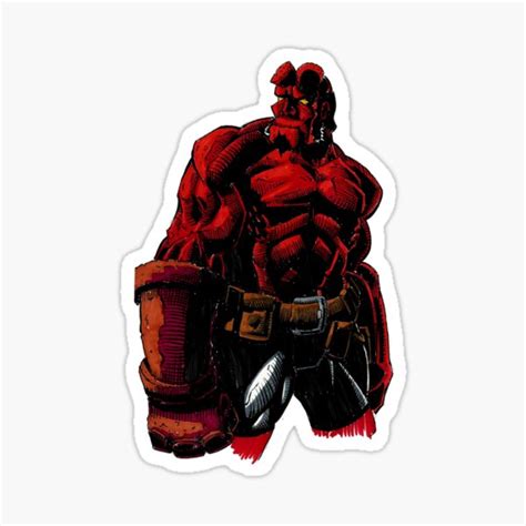 Hellboy Sticker For Sale By Inkchoir Redbubble
