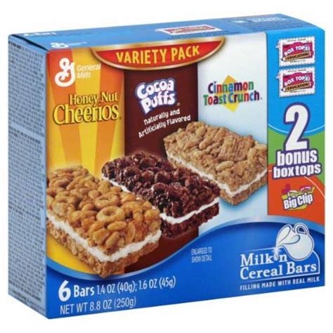 General Mills Milk N Cereal Bars Variety Pack 6 Ct 14 Oz Kroger