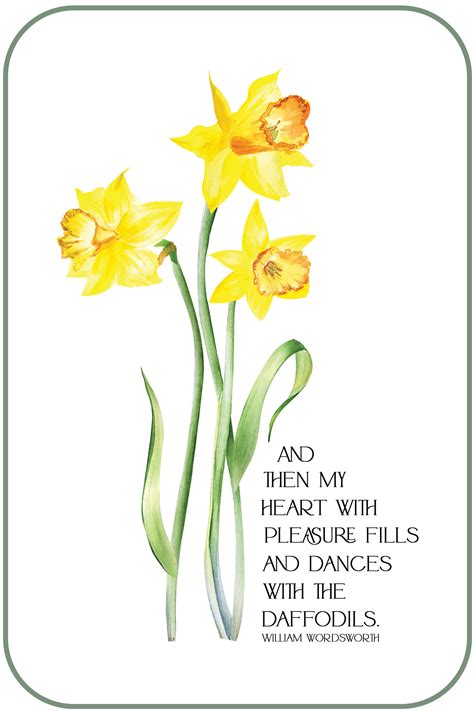 Beautiful Daffodils Poem Printable With The This Snippet And Then My