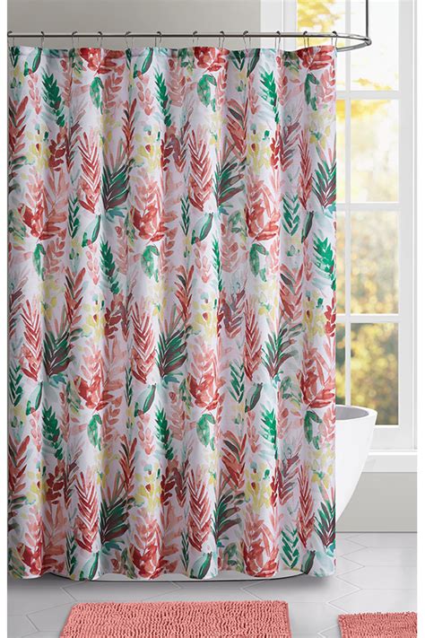 Shower Curtain Coral Flowers Citi Trends