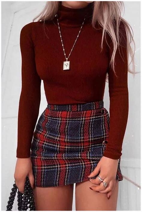 7bb060764a818184ebb1cc0d43d382aa In 2020 Plaid Skirt Outfit Mini Skirts Dressy Outfits
