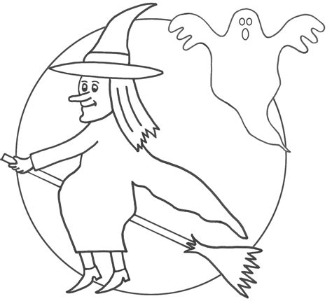 Free Coloring Page Of Witches Coloring Home