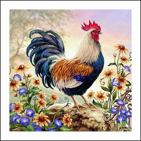 Cross stitch patterns chinese year of rooster. Aliexpress.com : Buy Rooster DIY Diamond Embroidery 5D ...