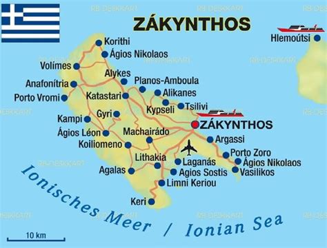 A Map Of The Greek Island Of Zakynthos Zante Greece Zante Zakynthos