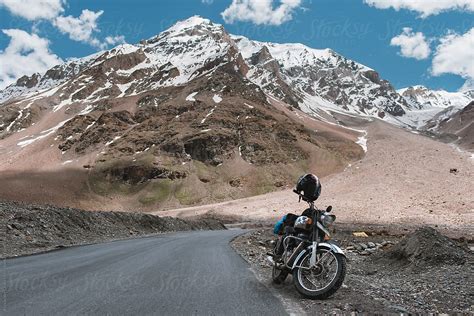 Motorbike Parked On A Mountain Road By Stocksy Contributor Alexander