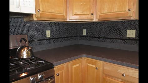You might find it more cost effective to hire a tile backsplash company or a general contractor to perform the work for you. Time lapse Glass mosaic tile with glass pencil backsplash ...