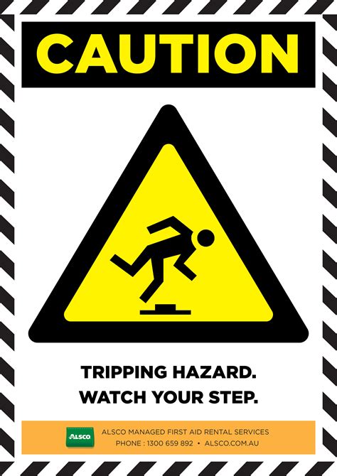 Caution Warning Sign Posters Alsco First Aid