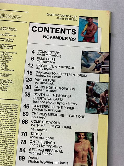 Blueboy Magazine November 1982 Gay Male Interest Charley Etsy