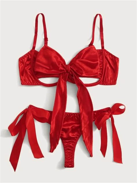 bow lingerie set in the world check it out now