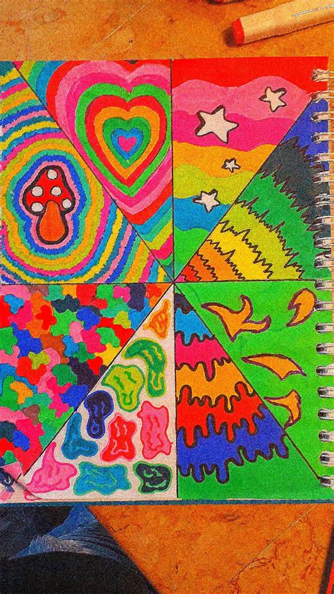 Indie Kid Hippie Painting Mini Canvas Art Indie Drawings