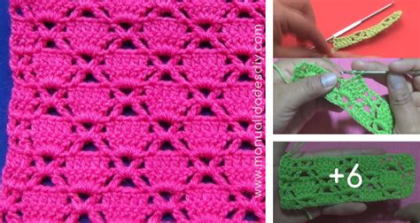 Aprende a realizar tejidos a crochet paso a paso gratis para principantes. Punto a crochet fácil y rápido de tejer - paso a paso en Español ⋆ Manualidades Y ...