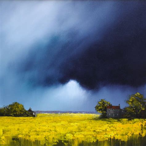 Sky Painting Yellow Painting Pastel Painting Landscape Artwork