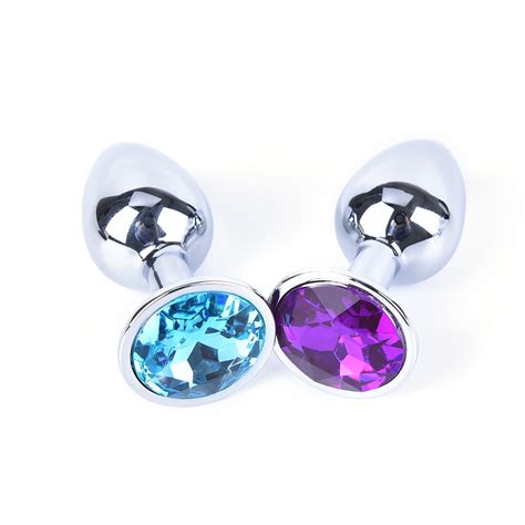 1 Pcs Small Size Metal Crystal Anal Plug Stainless Steel Booty Beads