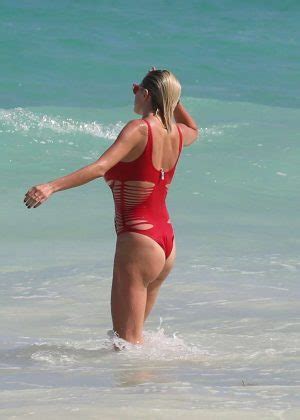 Caroline Vreeland In Red Swimsuit At Tulum Beach Gotceleb