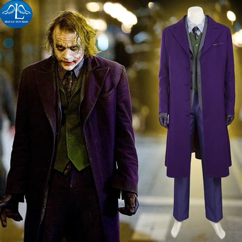Movie Suit Joker Cosplay Costume The Dark Knight Joker Heath Ledger
