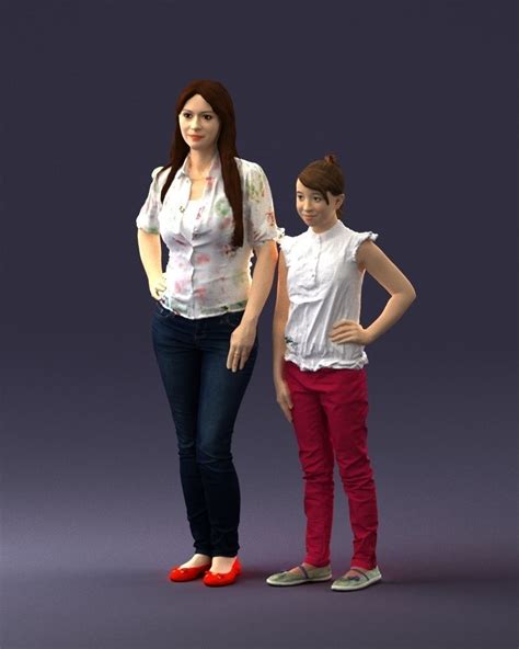 mom and daughter 0026 3d model cgtrader