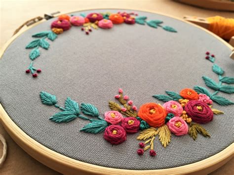 Embroidery Hoop Art Broderie Hoop Art Home Decor Hand Etsy Hand