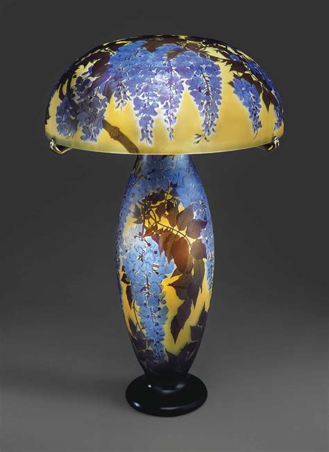 Galle Cameo Glass Table Lamps Antique Cameos