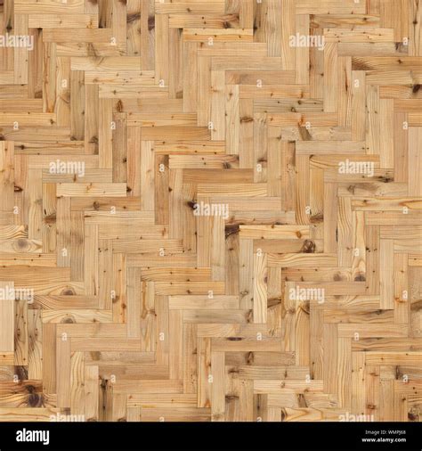 Parquet Herringbone Natural Larch Seamless Floor Texture Stock Photo