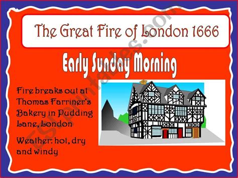 Esl English Powerpoints The Great Fire Of London 1666