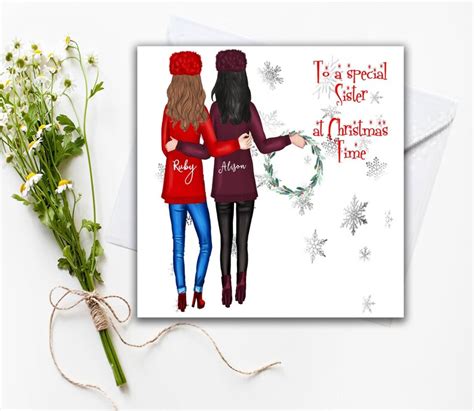 Merry Christmas Best Friend Christmas Card Personalised Xmas Etsy