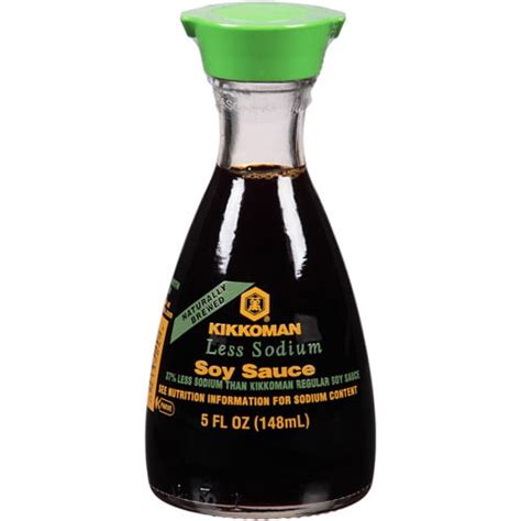 Kikkoman Less Sodium Soy Sauce 5 Fl Oz Pack Of 6