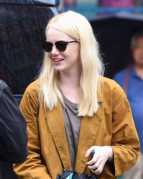 Emma Stone Debuts Platinum Blonde Extensions Hair Stylecaster