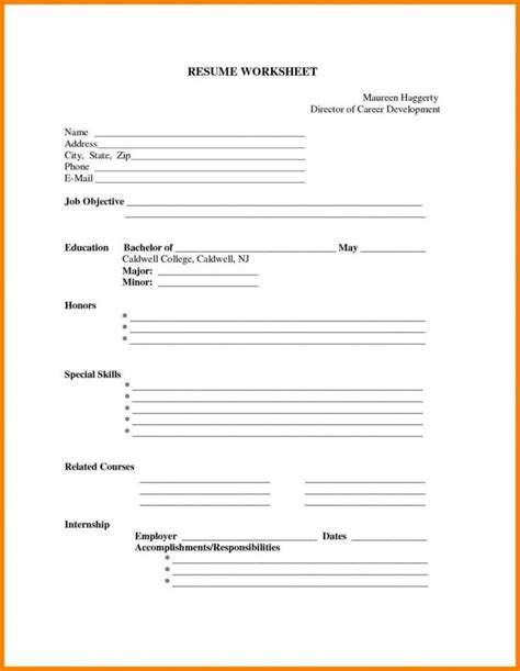 It can be used for applications in any career field and printed on a4 paper. 016 Blank Basic Resume Templates Simple Template Free with ...