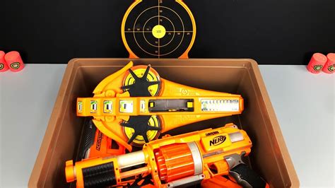 Box Of Orange Guns Rave Shot Nerf Sponge Bullets Youtube