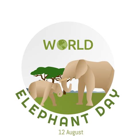World elephant day vector lllustration 5347971 Vector Art at Vecteezy