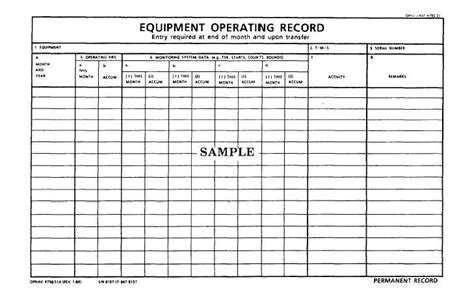 Aeronautical Equipment Service Record Cover Opnav 4790 29