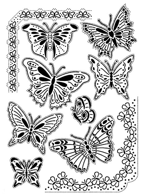 Papillons Vintage Coloriages Papillons Insectes Difficiles Pour