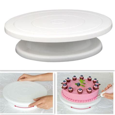 28cm Kitchen Cake Decorating Icing Rotating Turntable Display Stand