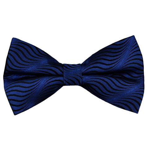 Royal Blue And Black Swirl Patterned Silk Bow Tie From Ties Planet Uk