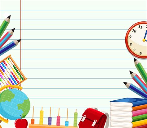 School Themed Background Template Download Free Vectors