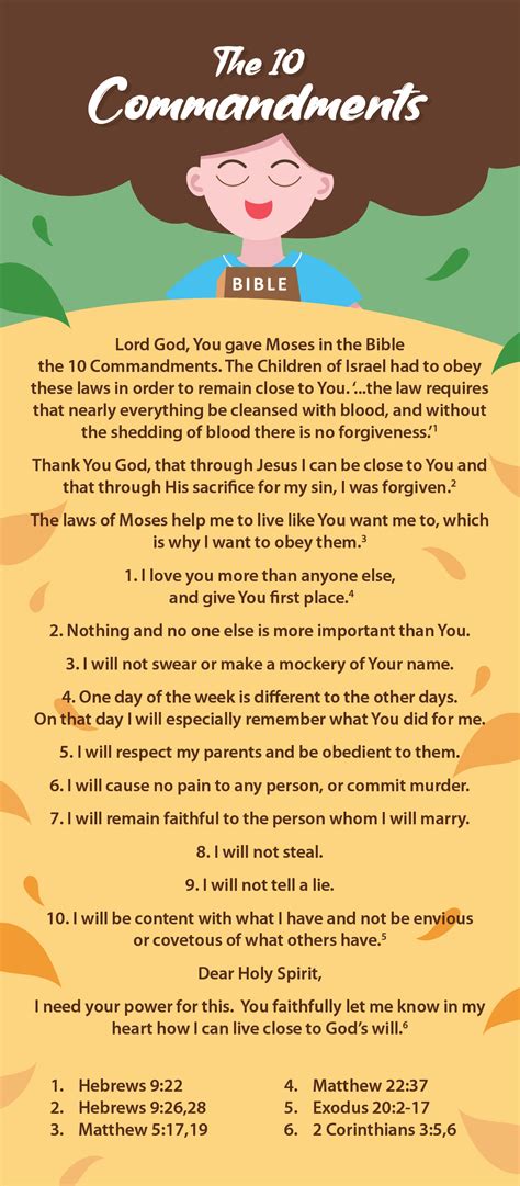 Childrens Proclamation 10 Commandments Proclamation Card Derek