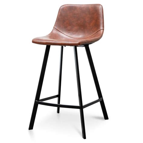 With deep stitch detail, the upholstered seat and back embrace you comfortably whilst the sturdy. Set Of 2 - Duke 65cm Bar Stool - Cinnamon Brown PU Leather ...
