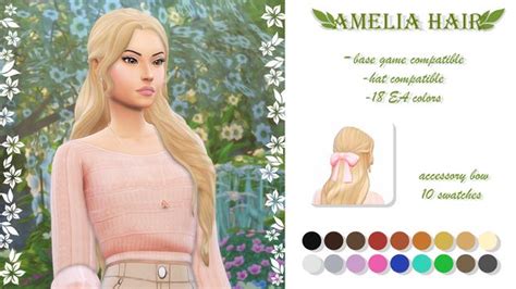 Amelia Hair G Sims 4 Sims Sims 4 Characters