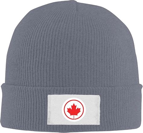 Canadian Flag Leaf Distressed Design Tuke Ski Warm Knit Cap New Beanie